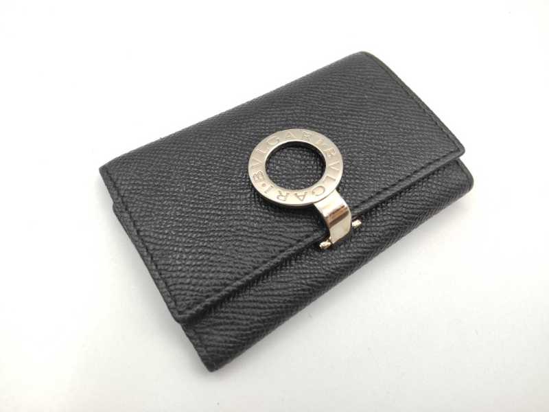 ☆BVLGARI 3連キーリング／ブラック☆ ブルガリBVLGARI 3連 キーリング